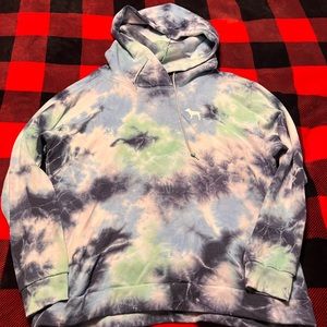 VS pink tie dye hoodie